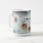 雪の中の乾燥したホップスガーランド コーヒーマグカップ (正面左)