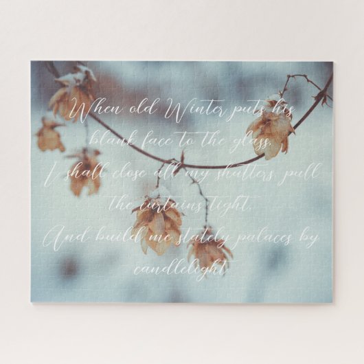 雪の中の乾燥したホップスガーランド ジグソーパズル (横)