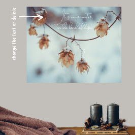 雪の中の乾燥したホップスガーランド ポスター