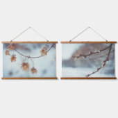 雪の中の乾燥したホップスガーランド 吊り下げ型タペストリー (ダブル)