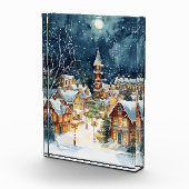 雪の中の例示的なクリスマスシティ フォトブロック (右)