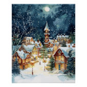 雪の中の例示的なクリスマスシティ ポスター (正面)