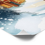 雪の中の例示的なクリスマスシティ ポスター (コーナー)