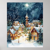 雪の中の例示的なクリスマスシティ ポスター (正面)