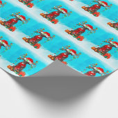 雪の中の偉大なダンとクリスマスプレゼント ラッピングペーパー (角)