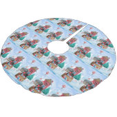 雪の中の偉大なダン犬クリスマスドッグハウス ブラッシュドポリエステルツリースカート (アングル)