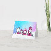 雪の中の冬のウェスティー カード (正面)