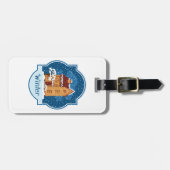 雪の中の冬の家 ラゲッジタグ (正面横)