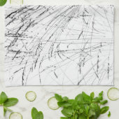 雪の中の冬草 キッチンタオル (折り畳み)