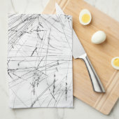 雪の中の冬草 キッチンタオル (四つ折り)