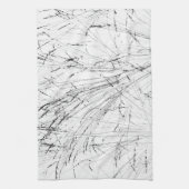 雪の中の冬草 キッチンタオル (縦)