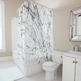 雪の中の冬草 シャワーカーテン