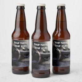 雪の中の古い潜水艦 ビールラベル