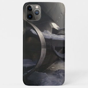 雪の中の古い潜水艦 iPhone 11 PRO MAXケース