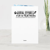 雪の中の可愛いリスパーソナライズされたリ シーズンカード (裏面)