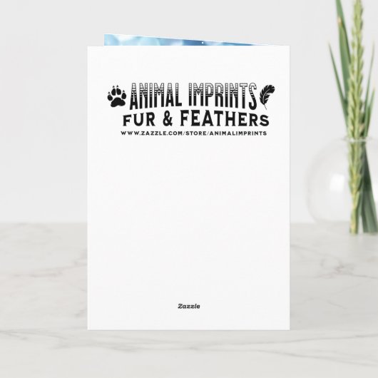 雪の中の可愛いリスパーソナライズされたリ シーズンカード (裏面)