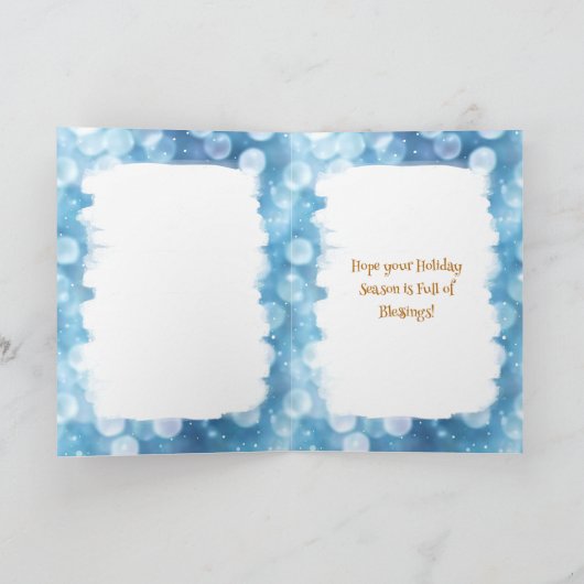 雪の中の可愛いリスパーソナライズされたリ シーズンカード (内部)