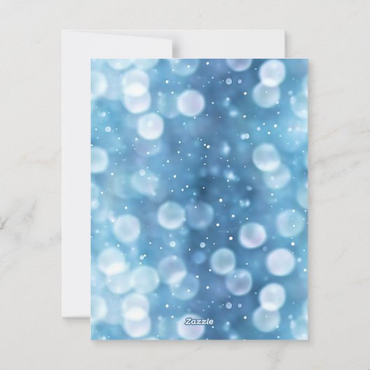 雪の中の可愛いリスパーソナライズされたリ シーズンカード (裏面)