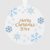 雪の中の可愛いリスパーソナライズされたル オーナメント (裏面)