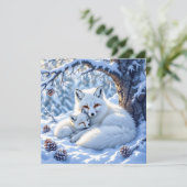 雪の中の可愛い白狐 (スタンド正面)