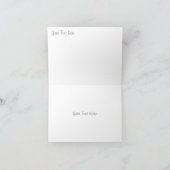 雪の中の可愛い秋田と雪だるま秋田写真 シーズンカード (内部)