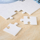 雪の中の可愛い雪だるまファミリー ジグソーパズル (側面)