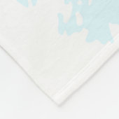 雪の中の可愛い雪だるまファミリー フリースブランケット (角)