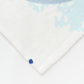 雪の中の可愛い雪だるまファミリー フリースブランケット (角)