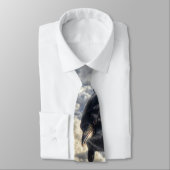 雪の中の可愛い黒いカラス ネクタイ (タイ)