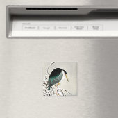 雪の中の大原小村のヘロン マグネット (インサイチュ (食洗機))