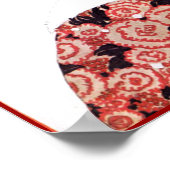 雪の中の女性、冬の美しいファッション ポスター (角)