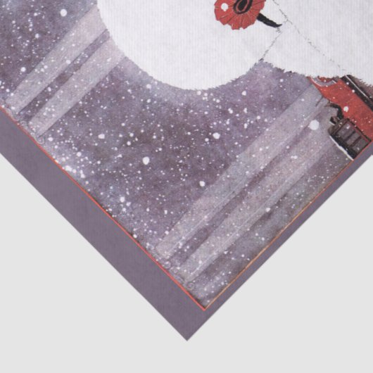 雪の中の女性、冬の美しいファッション 薄葉紙 (詳細)