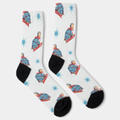 雪の中の子そりヴィンテージクリスマスパターン ソックス (右)