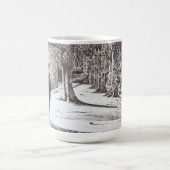 雪の中の子供たちヴィンテージアートクリスマスマグカップ コーヒーマグカップ (中央)