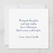 雪の中の子犬パーソナライズされた カード (裏面)