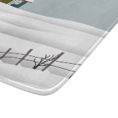 雪の中の家 カッティングボード (角)