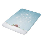 雪の中の家，メリークリスマス バスマット (アングル)