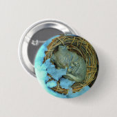 雪の中の小さなネズミ 缶バッジ (正面&裏面)