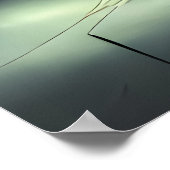 雪の中の小さな村 | AIアートポスター ポスター (角)