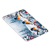 雪の中の小さな松の鳥クリスマス マグネット (右側)