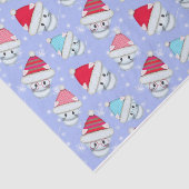 雪の中の小さな白いクリスマスの子猫 薄葉紙 (詳細)