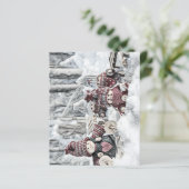 雪の中の小人の古い絵図 (スタンド正面)