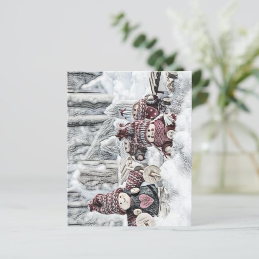 雪の中の小人の古い絵図 (スタンド正面)