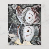 雪の中の小人の古い絵図 (裏面)