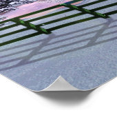 雪の中の小屋 ポスター (角)