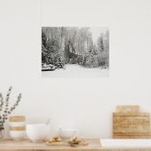 雪の中の小屋 ポスター (キッチン)