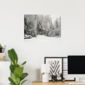 雪の中の小屋 ポスター (ホームオフィス)