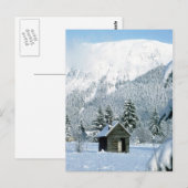雪の中の小屋 ポストカード (正面/裏面)