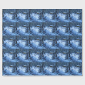 「雪の中の居心地の良いキャビン」ギフトラップ ラッピングペーパー (フラット)