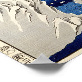 雪の中の山春菜の眺め ポスター (角)